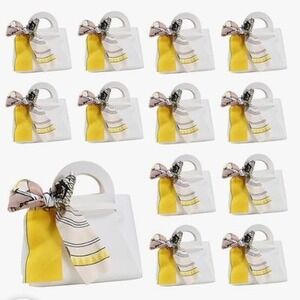 Gift Bags 12 Pack White Ribbon‎ Candy Wedding Party Favor Treat
